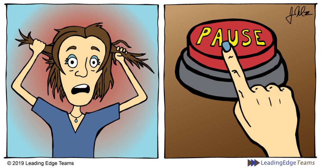  The Power of the Pause: Pause button cartoon - Leading Edge Teams
