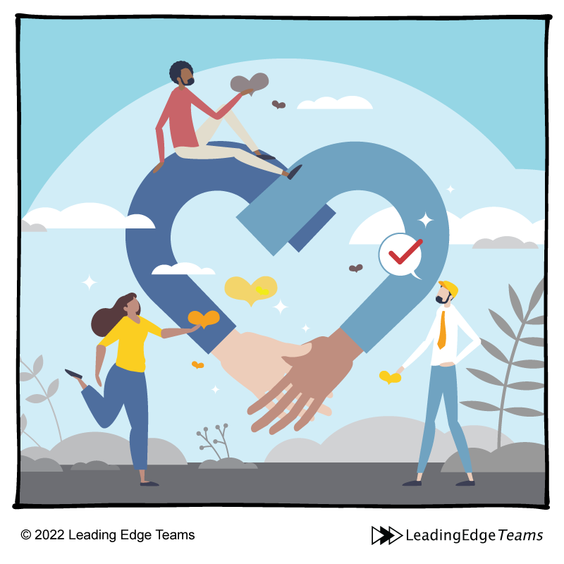 Compassion and Unity Cartoon - Expanding the Zone of Emotional Endurance - Leading Edge Teams